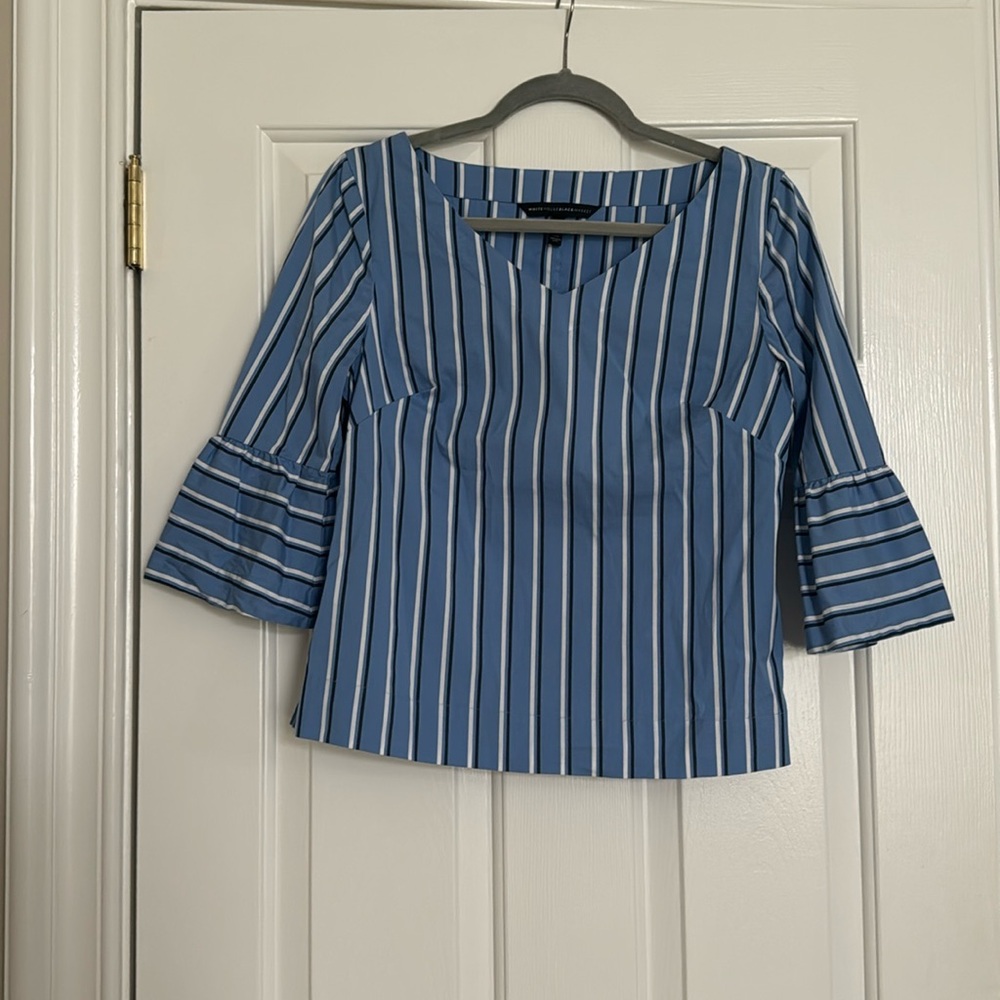 WHBM blue blouse